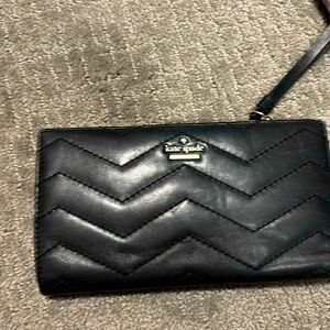 black leather kate spade wallet